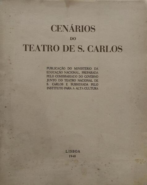 CENÃRIOS DO TEATRO DE S. CARLOS