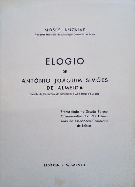 ELOGIO DE ANTÃ“NIO JOAQUIM SIMÃ•ES DE ALMEIDA.