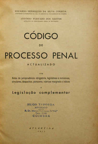 CÃ“DIGO DE PROCESSO PENAL.
