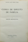 CURSO DE DIREITO DE FAMÃLIA, I - DIREITO MATRIMONIAL.
