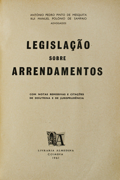 LEGISLAÃ‡ÃƒO SOBRE ARRENDAMENTOS.