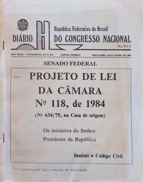 PROJETO DE LEI DA CÃ‚MARA N.Âº 118, DE 1984.