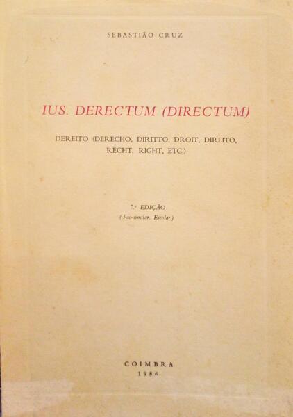 IUS. DERECTUM (DIRECTUM).