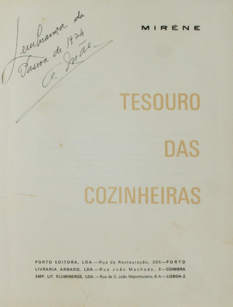 TESOURO DAS COZINHEIRAS.
