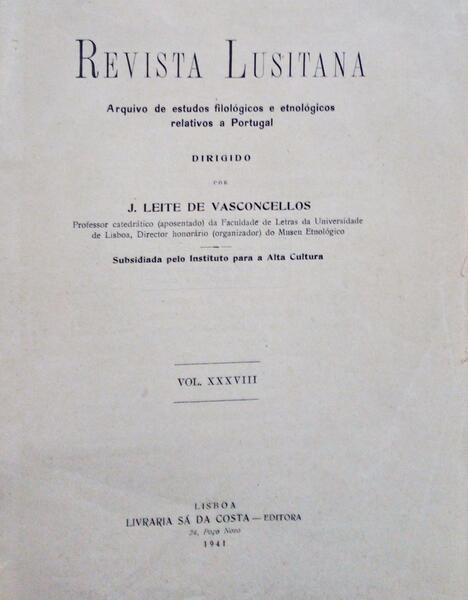 REVISTA LUSITANA. [VOL. XXXVIII]