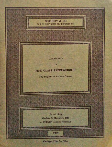 CATALOGUE OF FINE GLASS PAPERWEIGHTS.