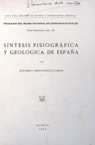 SÃNTESIS FISIOGRÃFICA Y GEOLÃ“GICA DE ESPAÃ‘A.