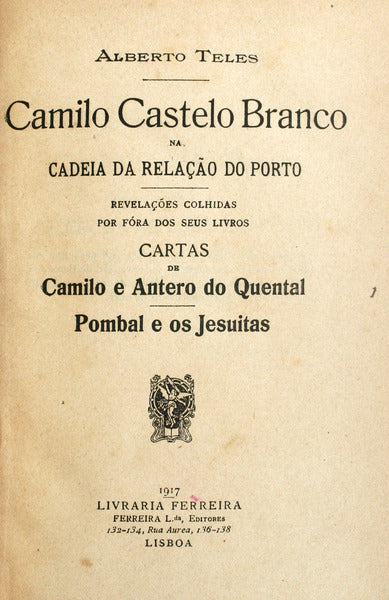 CAMILO CASTELO BRANCO NA CADEIA DA RELAÃ‡ÃƒO DO PORTO.