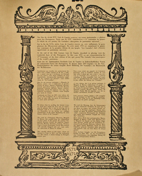 OS LUSÃADAS. [4.Âº CENTENÃRIO 1572-1972]