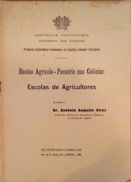 ENSINO AGRÃCOLA-PECUÃRIA NAS COLÃ“NIAS, ESCOLAS DE AGRICULTORES.