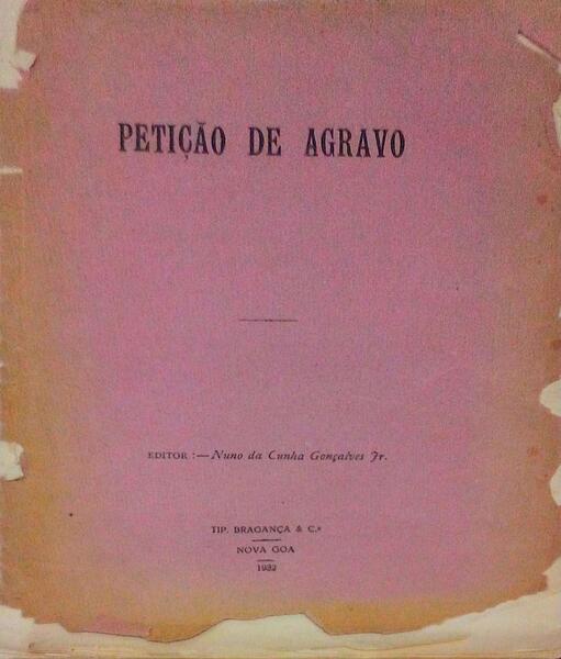 PETIÃ‡ÃƒO DE AGRAVO.