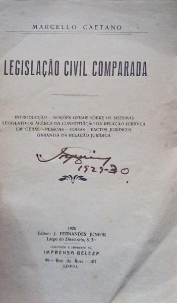 LEGISLAÃ‡ÃƒO CIVIL COMPARADA.