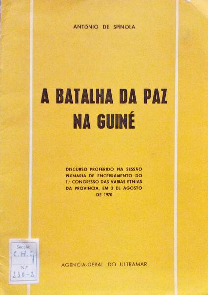 A BATALHA DA PAZ NA GUINÃ‰.