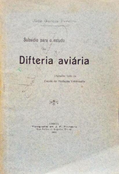 SUBSIDIO PARA O ESTUDO DA DIFTERIA AVIÃRIA.