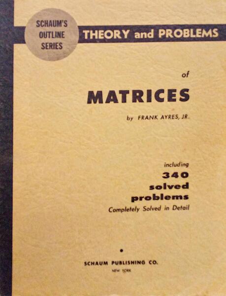 THEORY AND PROBLEMS OF MATRICES.