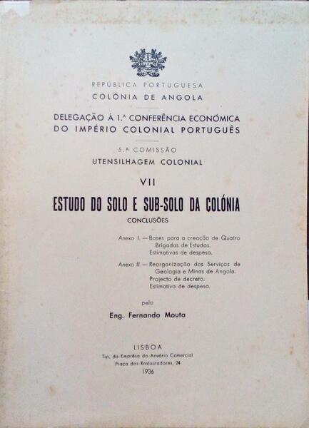 ESTUDO DO SOLO E SUB-SOLO DA COLÃ“NIA, CONCLUSÃ•ES.