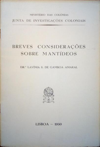 BREVES CONSIDERAÃ‡Ã•ES SOBRE MANTÃDEOS.