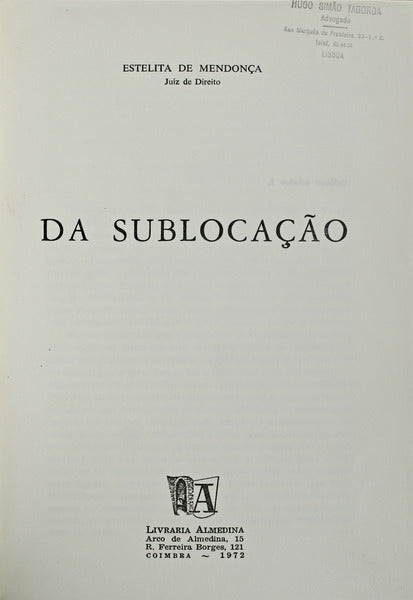 DA SUBLOCAÃ‡ÃƒO.