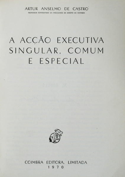 A ACÃ‡ÃƒO EXECUTIVA SINGULAR, COMUM E ESPECIAL.