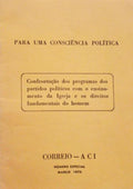 PARA UMA CONSCIÃŠNCIA POLITICA. CORREIO ACI, NÃšMERO ESPECIAL.