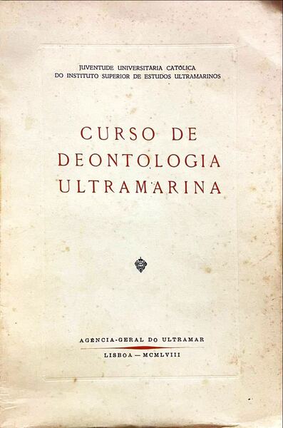 CURSO DE DEONTOLOGIA ULTRAMARINA.