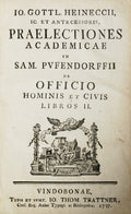 PRAELECTIONES ACADEMICAE IN SAM. PVFENDORFII DE OFFICIO HOMINIS ET CIVIS LIBROS II.