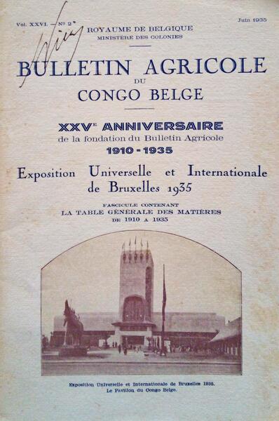 BULLETIN AGRICOLE DU CONGO BELGE. [Vol. XXVI. - N.Âº 2.]