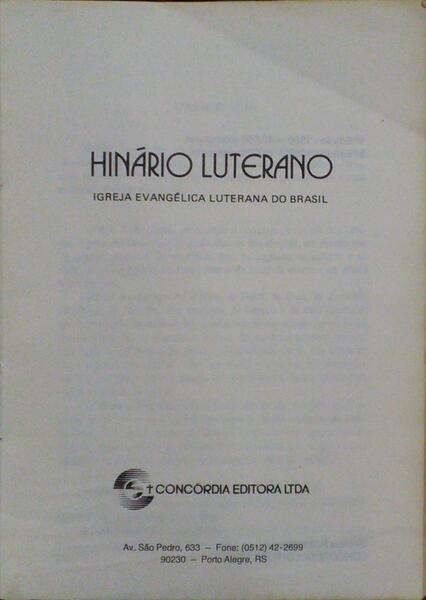HINÃRIO LUTERANO.