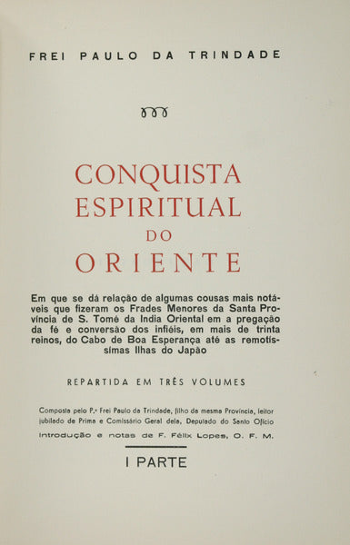 CONQUISTA ESPIRITUAL DO ORIENTE.
