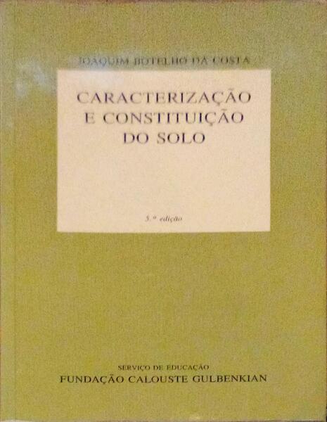 CARACTERIZAÃ‡ÃƒO E CONSTITUIÃ‡ÃƒO DO SOLO.