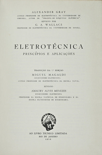 ELETROTÃ‰CNICA. PRINCÃPIOS E APLICAÃ‡Ã•ES.