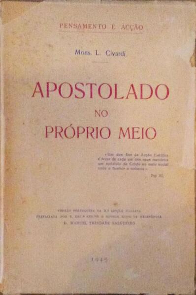 APOSTOLADO NO PRÃ“PRIO MEIO.