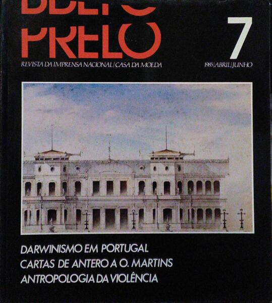PRELO, REVISTA DA IMPRENSA NACIONAL-CASA DA MOEDA, N.Âº 7, ABRIL-JUNHO 1985.
