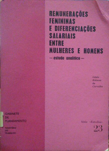 REMUNERAÃ‡Ã•ES FEMININAS E DIFERENCIAÃ‡Ã•ES SALARIAIS ENTRE MULHERES E HOMENS EM 1970.