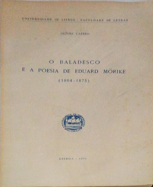 O BALADESCO E A POESIA DE EDUARD MÃ–RIKE. (1804 - 1875).
