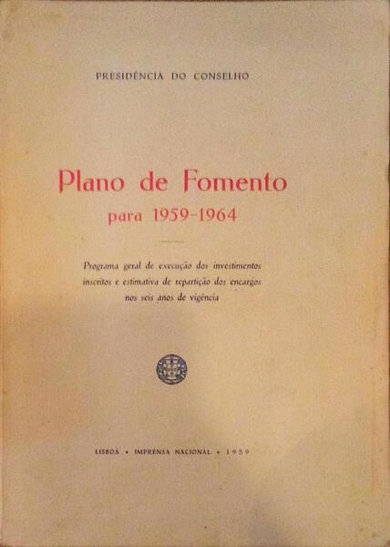 PLANO DE FOMENTO PARA 1959-1964.