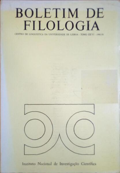 BOLETIM DE FILOLOGIA. [VOLUMES 26 A 31]