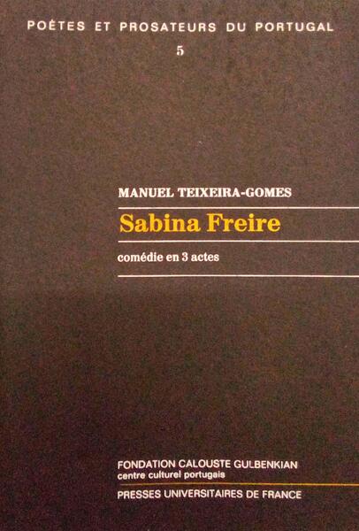 SABINA FREIRE. [EDIÃ‡ÃƒO FRANCESA]