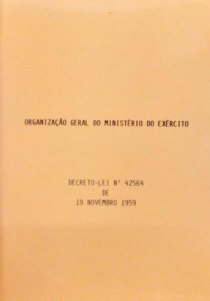 ORGANIZAÃ‡ÃƒO GERAL DO MINISTÃ‰RIO DO EXÃ‰RCITO.