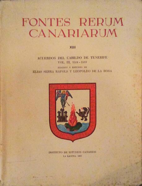ACUERDOS DEL CABILDO DE TENERIFE III.