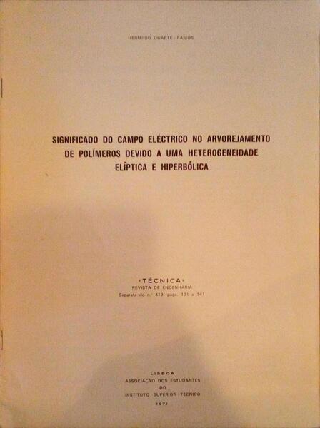 SIGNIFICADO DO CAMPO ELÃ‰CTRICO NO ARVOREJAMENTO DE POLÃMEROS DEVIDO A UMA HETEROGENEIDADE ELÃPTICA E HIPERBÃ“LICA.