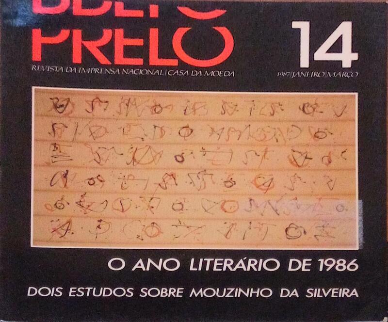PRELO, REVISTA DA IMPRENSA NACIONAL-CASA DA MOEDA, N.Âº 14, JANEIRO-MARÃ‡O 1987.
