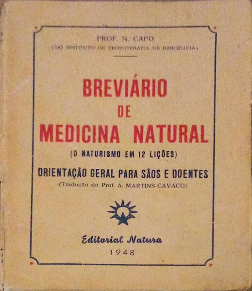 BREVIÃRIO DE MEDICINA NATURAL.