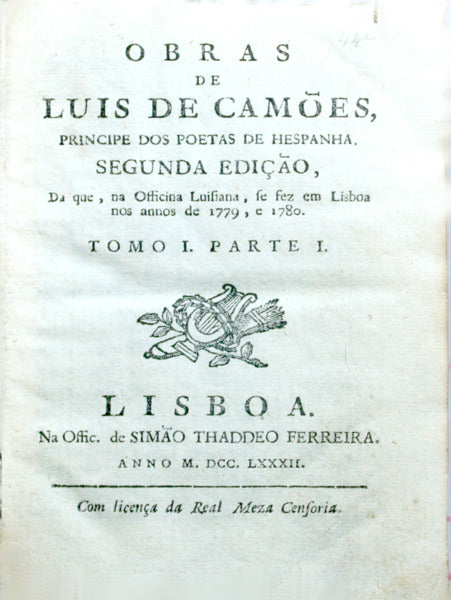 OBRAS DE LUIS DE CAMÃ•ES, PRINCIPE DOS POETAS DE HESPANHA.