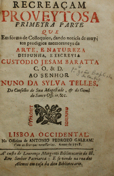RECREAÃ‡AM PROVEYTOSA: PRIMEYRA PARTE [E SEGUNDA PARTE].