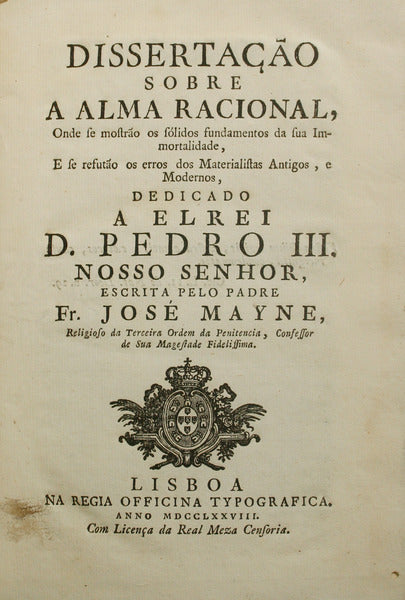 DISSERTAÃ‡ÃƒO SOBRE A ALMA RACIONAL.