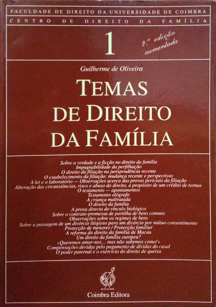 TEMAS DE DIREITO DA FAMÃLIA.