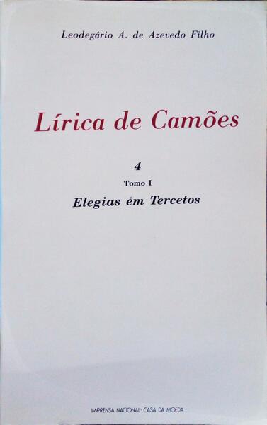 LÃRICA DE CAMÃ•ES, 4. TOMO I.
