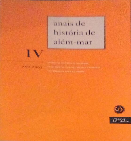 ANAIS DE HISTÃ“RIA DE ALÃ‰M-MAR IV, ANO 2003.