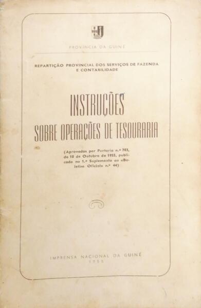 INSTRUÃ‡Ã•ES SOBRE OPERAÃ‡Ã•ES DE TESOURARIA.